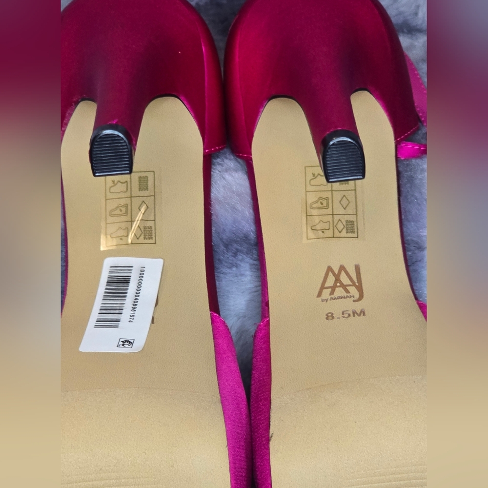 NWT Aaj by Aminah Women's Satiya Platform Dress Sandals In Fuschia Size 8.5 - Picture 6 of 16
